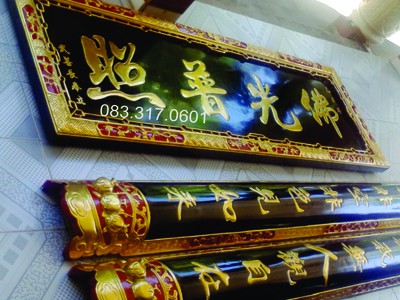 Làm câu đối bằng gỗ tại Sài Gòn, làm câu đối thờ gia tiên 4