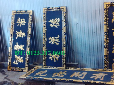 Làm câu đối bằng gỗ tại Sài Gòn, làm câu đối thờ gia tiên 7