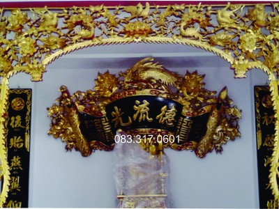 Làm câu đối bằng gỗ tại Sài Gòn, làm câu đối thờ gia tiên 9