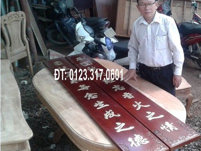 Làm câu đối bằng gỗ tại Sài Gòn, làm câu đối thờ gia tiên 10