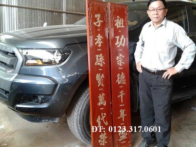 Làm câu đối bằng gỗ tại Sài Gòn, làm câu đối thờ gia tiên 13