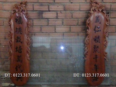 Làm câu đối bằng gỗ tại Sài Gòn, làm câu đối thờ gia tiên 14