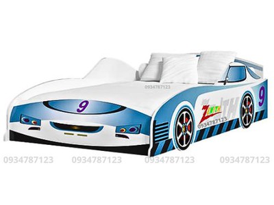 Giường ngủ ô tô thể thao màu xanh 1