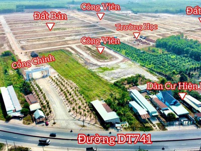 Đất mặt tiền DT741 chỉ 348 triệu đối diện KCN Tân Bình 1