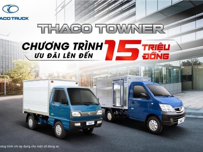 Xe tải 1 tấn máy xăng Thaco Towner 0