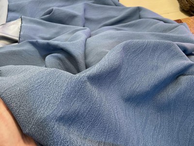 Mẫu Rèm vải phòng ngủ màu xanh 0