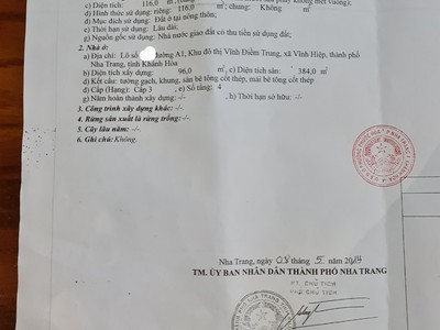 Chỉ 7 tỷ sở hữu nhà 3 tầng góc 2 MT đường A1 - KĐT Vĩnh Điềm Trung - TP Nha Trang 1