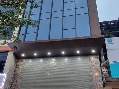 Toà nhà văn phòng hoàng quốc việt- cầu giấy, 130m x 9 tầng,mt 6.5m, thông sàn, full thổ cư 0