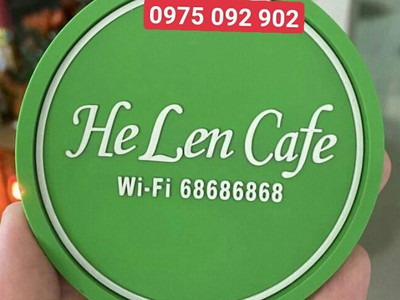 Lót ly nhựa dẻo pvc dập nổi, làm lót ly theo yêu cầu 1