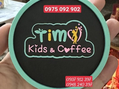 Lót ly nhựa dẻo pvc dập nổi, làm lót ly theo yêu cầu 2