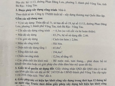 Bán lô đất địa chỉ 11/13 phan đăng lưu - phường 3 - thành phố vũng tàu 2