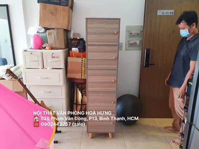 Tủ locker 5 cánh phối màu sồi trắng 950k 0