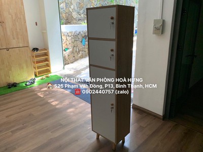 Tủ locker 5 cánh phối màu sồi trắng 950k 1