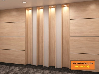 Vách ốp văn phòng , tấm đa năng than tre 2