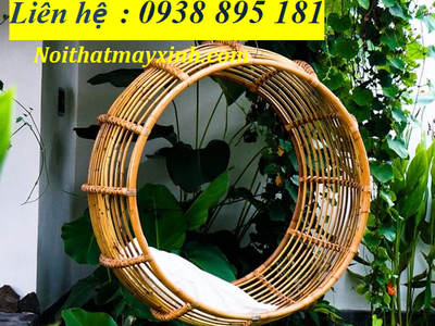 Xích đu mây tre được làm thủ công bằng 100 mây tự nhiên. 7