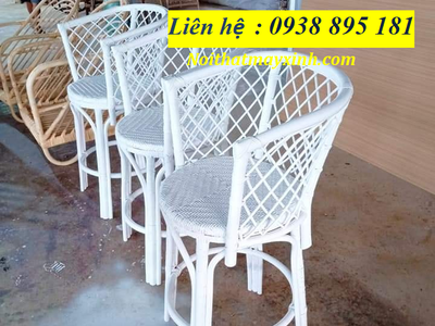 Ghế quầy bar resort , bàn ghế quầy bar mây tre đan 0