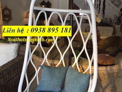 Xích đu mây tre được làm thủ công bằng 100 mây tự nhiên. 2