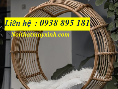 Xích đu mây tre được làm thủ công bằng 100 mây tự nhiên. 8