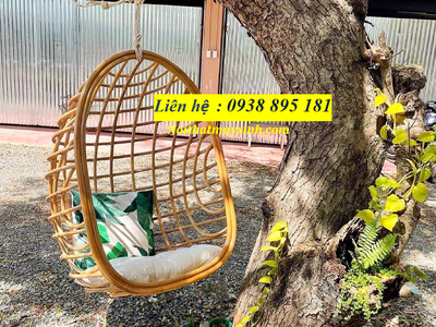 Xích đu mây tre được làm thủ công bằng 100 mây tự nhiên. 13