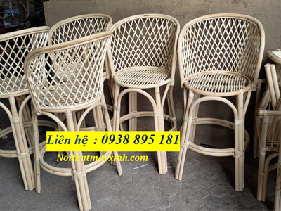 Ghế quầy bar resort , bàn ghế quầy bar mây tre đan 13