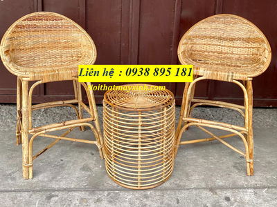 Ghế quầy bar resort , bàn ghế quầy bar mây tre đan 15