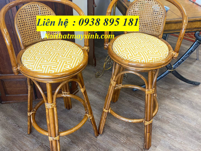 Ghế quầy bar resort , bàn ghế quầy bar mây tre đan 16