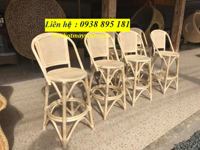 Ghế quầy bar resort , bàn ghế quầy bar mây tre đan 18