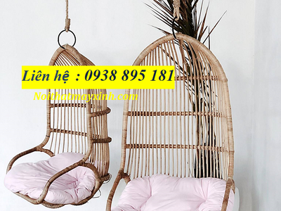 Xích đu mây tre được làm thủ công bằng 100 mây tự nhiên. 9