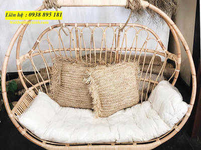 Xích đu mây tre được làm thủ công bằng 100 mây tự nhiên. 19