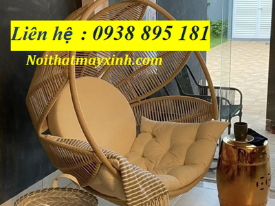 Xích đu mây tre được làm thủ công bằng 100 mây tự nhiên. 14