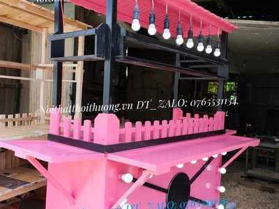 Xe Bán Trà Sữa, Nước Ép Kích Thước Lớn Tại Xưởng Gỗ Nội Thất Thời Thượng 0