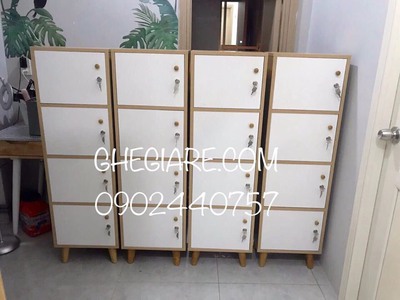 Tủ locker mini 4 cánh màu sồi cao 130cm, 850k , free ship hcm 2