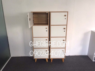 Tủ locker mini 4 cánh màu sồi cao 130cm, 850k , free ship hcm 0