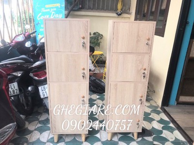 Tủ locker mini 4 cánh màu sồi cao 130cm, 850k , free ship hcm 3