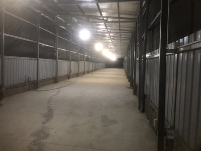 Nhà em cho thuê mặt bằng xưởng, kho bãi với diện tích 420 mét vuông, dài 80 rộng 60, mặt đường rộng 0