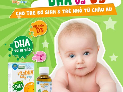VitaDHA Baby Drops- DHA và D3 chuyên biệt cho trẻ sơ sinh và trẻ nhỏ từ Ý 0