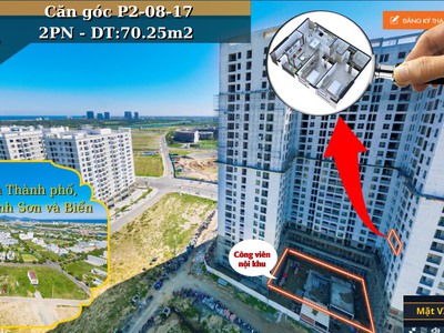 1 căn FPT 2PN hướng Đông Bắc, dt 70,25m2 sở hữu lâu dài, hỗ trợ vay NH 1