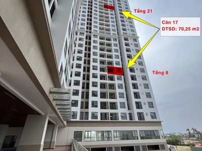 1 căn FPT 2PN hướng Đông Bắc, dt 70,25m2 sở hữu lâu dài, hỗ trợ vay NH 0
