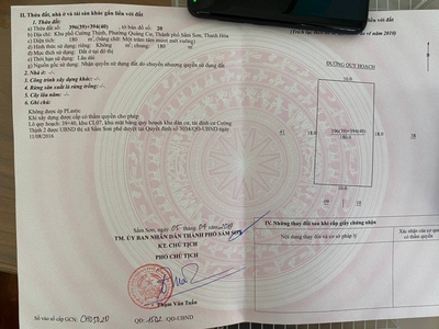 Chính chủ cần bán lô đất khu phố cường thịnh, quảng cư, sầm sơn thanh hóa 0