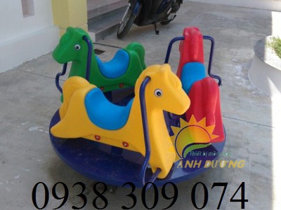 Đu quay 3 con ngựa, đu quay dành cho khu vui chơi 3