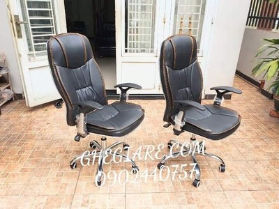 Ghế giám đốc màu da đen tay T 7