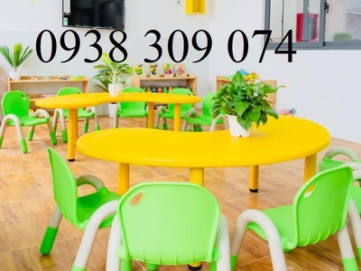 Bàn vòng cung mầm non, bàn bán nguyệt mầm non 4