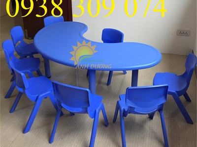 Bàn vòng cung mầm non, bàn bán nguyệt mầm non 5