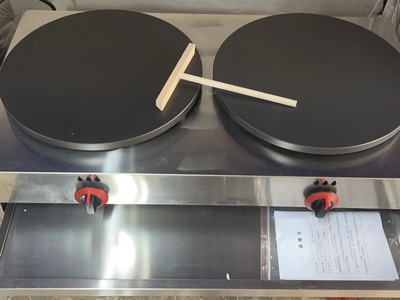 Máy làm bánh crepe đôi dùng gas 5