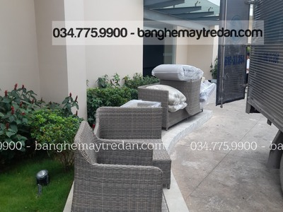 Nâng tầm không gian sống với Sofa góc quây nhựa giả mây để ngoài trời 2
