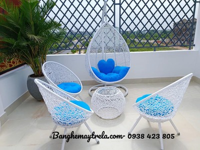 Ghế xích đu nhựa giả mây 1