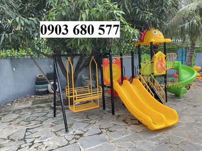 Bộ liên hoàn cầu trượt kết hợp xích đu dành cho trẻ em 0