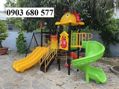 Bộ liên hoàn cầu trượt kết hợp xích đu dành cho trẻ em 3