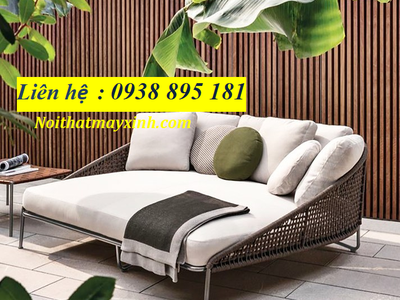 Ghế nằm bể bơi mây nhựa cao cấp 0