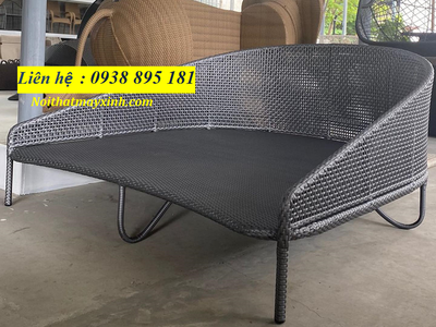 Ghế nằm bể bơi mây nhựa cao cấp 1